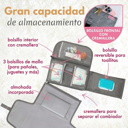 Cambiador Portátil Momento Rosa